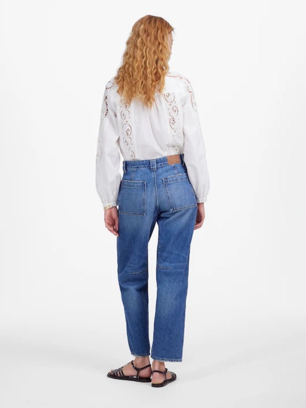 Madewell The Darted Barrel Leg Jean in Medium Wash Women’s 28P - Picture 2 of 13